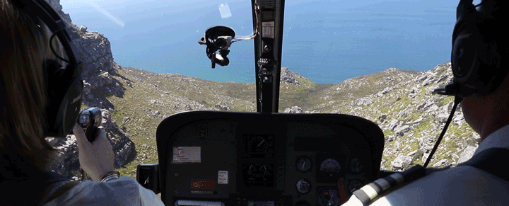 flug über kapstadt mit helicopter