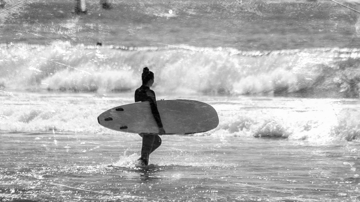 Surfen am Venice Beach Los Angeles