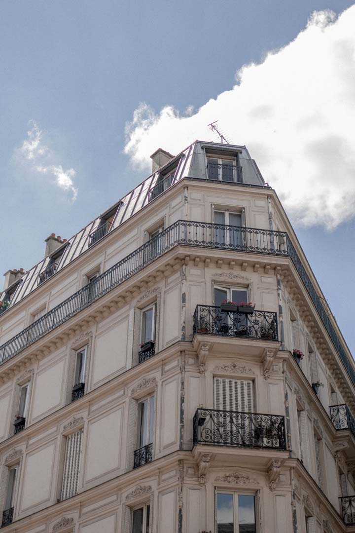 Schöne Hausfassade Paris